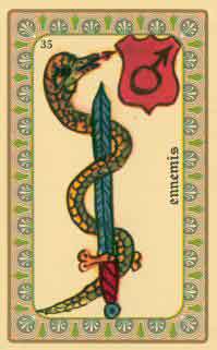 interpretation des crates de l oracle de belline :  le glaive et le serpent