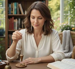 Ludivine, médium proposant une guidance par pendule